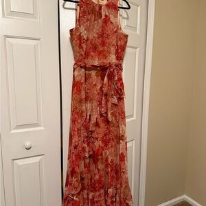 Alex Marie Red Floral Maxi Dress